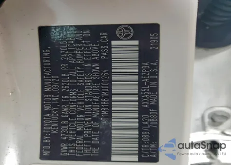 2021 Toyota Avalon Limited из США, поврежденный, VIN 4T1MB1BB1MU001264